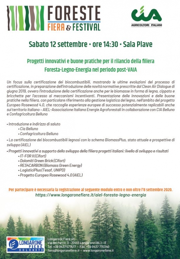 Un convegno di Cia Belluno sul rilancio della filiera foresta-legno-energia